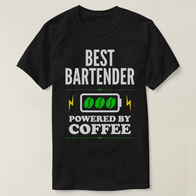 Bester Barkeeper mit Kaffee für den Barkeeper T-Shirt (Design vorne)