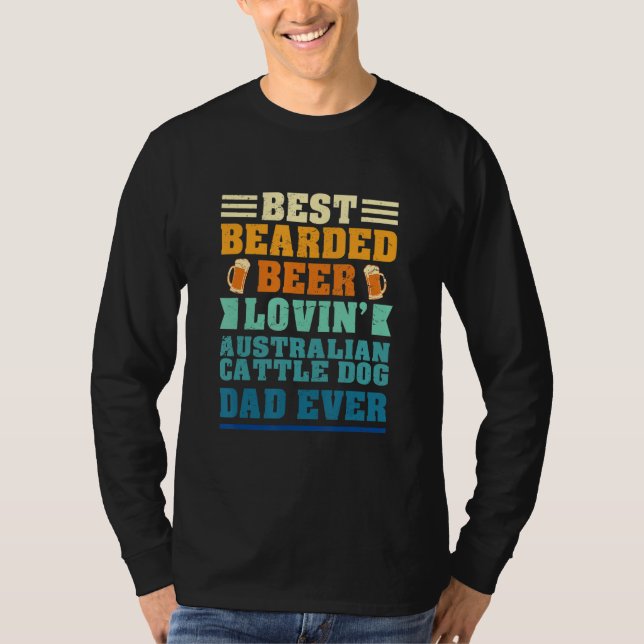 Bester bärtiger australischer Cattle Dog-Vater, de T-Shirt (Vorderseite)