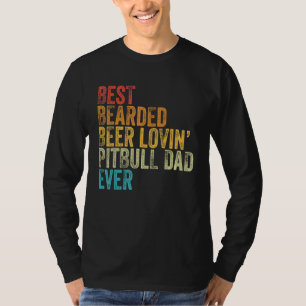 Bester bärtiger Bier liebender Pitbull-Vater-Haust T-Shirt