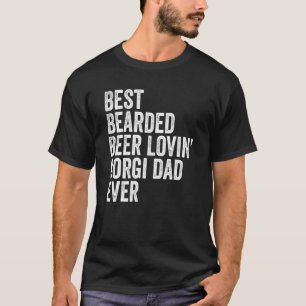 Bester bärtiger bierliebender Corgi-Vater-Haustier T-Shirt