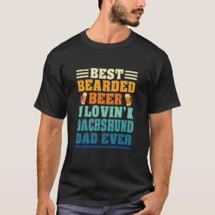 Bester bärtiger bierliebender Dachshund-Vater lust T-Shirt