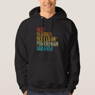 Bester bärtiger bierliebender Pomeranian-Vater-Hau Hoodie