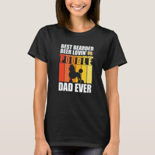 Bester bärtiger bierliebender Pudel-Vater jemals L T-Shirt