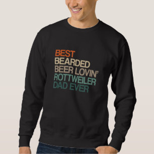 Bester bärtiger bierliebender Rottweiler-Vater Vat Sweatshirt