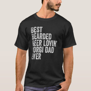 Bester bärtiger Bierliebhaber Corgi-Vater Haustier T-Shirt