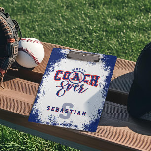 Bester Baseball-Trainer Personalisierter Name & Mo Klemmbrett