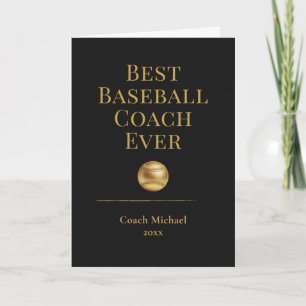 Bester Baseball-Trainer überhaupt Eleganes schwarz Dankeskarte