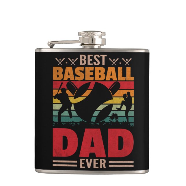 Bester Baseball-Vater je Flachmann (Vorderseite)