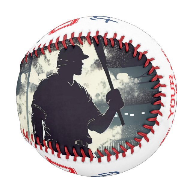 Bester Baseball-Vater je nach Foto Baseball (Vorne Rechts)