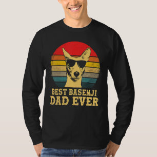 Bester Basenji-Vater je Hund Retro Vintag T-Shirt