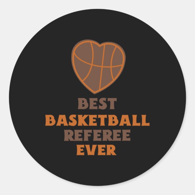 Bester Basketball-Schiedsrichter Runder Aufkleber (Vorderseite)