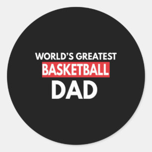 Bester Basketball-Vater der Welt  Runder Aufkleber