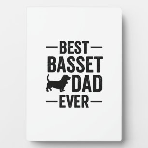 Bester Basset-Vater Aller Zeiten Vintage Gravur Hu Fotoplatte