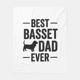 Bester Basset-Vater überhaupt Vintage Gravur Hund- Fleecedecke