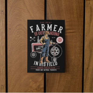 Bester Bauer Vintag Mancave Postkarte