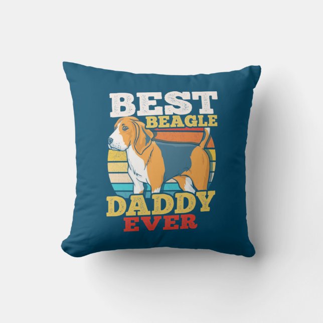 Bester Beagle Dog Daddy je Kissen (Vorderseite)