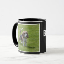 Bester Beagle Dog Vater und Foto Black Coffee