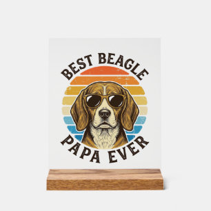 Bester Beagle-Papa Aller Zeiten Vintage-Dog-Dad-Sh Acrylschild