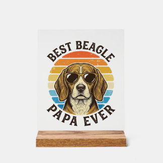 Bester Beagle-Papa Aller Zeiten Vintage-Dog-Dad-Sh Acrylschild