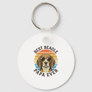 Bester Beagle-Papa Aller Zeiten Vintage-Hund-Papa- Schlüsselanhänger