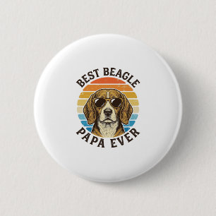 Bester Beagle-Papa Aller Zeiten Vintage-Hund-Vater Button