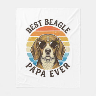 Bester Beagle-Papa Aller Zeiten Vintage-Hunde-Vate Fleecedecke