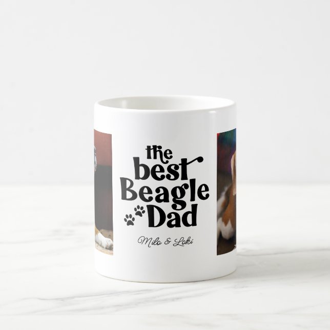Bester Beagle Vater 2 Foto-Vorlage Kaffeemaschine  Kaffeetasse (Mittel)