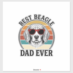 Bester Beagle-Vater Aller Zeiten Vintage Beagle-Sh Aufkleber