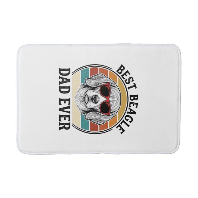 Bester Beagle-Vater Aller Zeiten Vintage Beagle-Sh Badematte (Vorderseite)