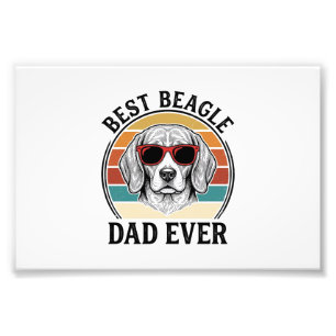 Bester Beagle-Vater Aller Zeiten Vintage Beagle-Sh Fotodruck
