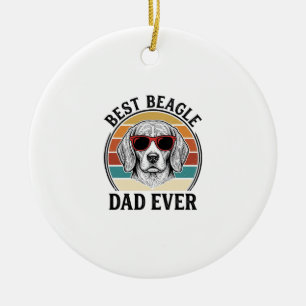 Bester Beagle-Vater Aller Zeiten Vintage Beagle-Sh Keramik Ornament