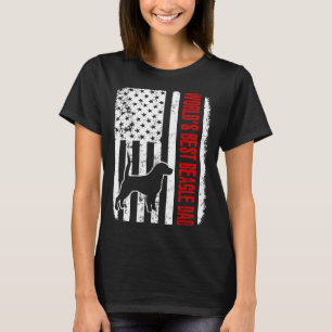 Bester Beagle-Vater der Welt Amerikanische Flagge T-Shirt