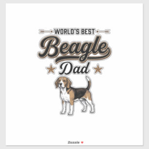 Bester Beagle-Vater der Welt Vintage Hund Aufkleber