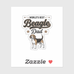Bester Beagle-Vater der Welt Vintage Hund Aufkleber