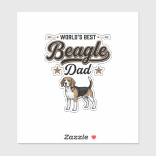 Bester Beagle-Vater der Welt Vintage Hund Aufkleber