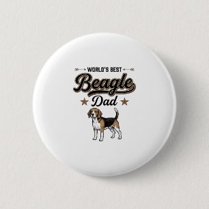 Bester Beagle-Vater der Welt Vintage Hund Button