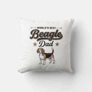 Bester Beagle-Vater der Welt Vintage Hund Kissen