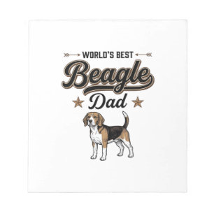 Bester Beagle-Vater der Welt Vintage Hund Notizblock