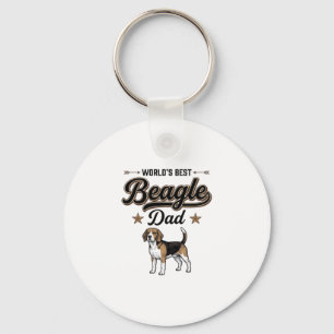 Bester Beagle-Vater der Welt Vintage Hund Schlüsselanhänger