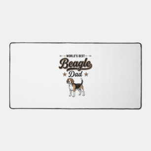 Bester Beagle-Vater der Welt Vintage Hund Schreibtischunterlage