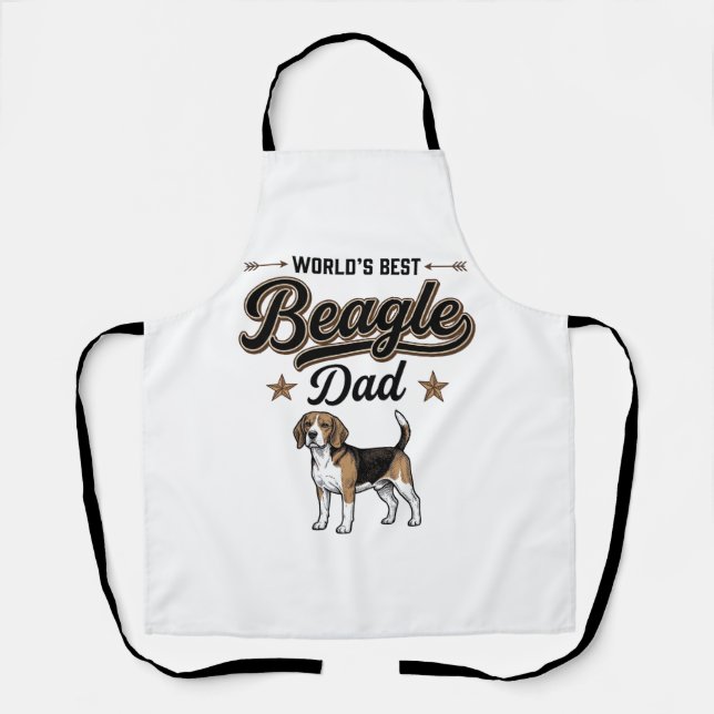 Bester Beagle-Vater der Welt Vintage Hund Schürze (Vorderseite)