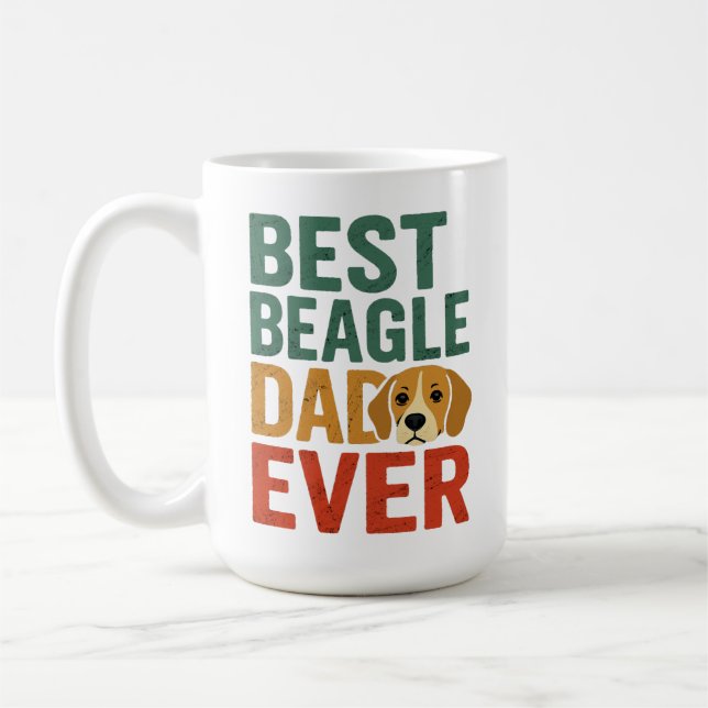 Bester Beagle Vater je Kaffeetasse (Links)