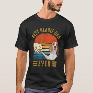 Bester Beagle Vater je Retro Vintager Beagle Väter T-Shirt