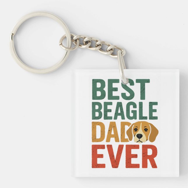 Bester Beagle Vater je Schlüsselanhänger (Vorderseite)