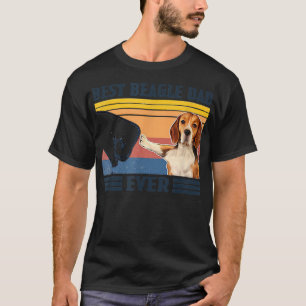 Bester Beagle Vater je Vintager Vater Weihnachten T-Shirt