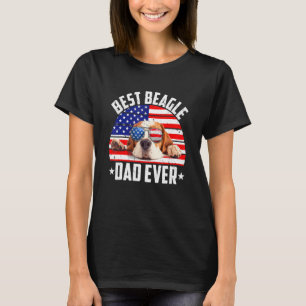 Bester Beagle-Vater überhaupt Hund 4. Juli Amerik T-Shirt