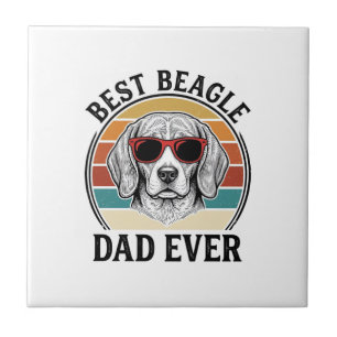 Bester Beagle-Vater überhaupt Vintage Beagle-Shirt Fliese