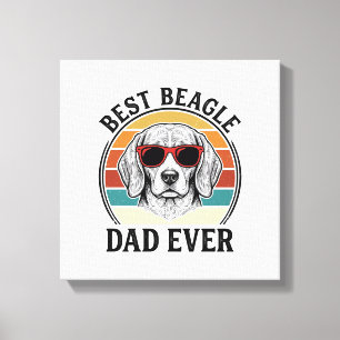 Bester Beagle-Vater überhaupt Vintage-Beagle-Shirt Leinwanddruck