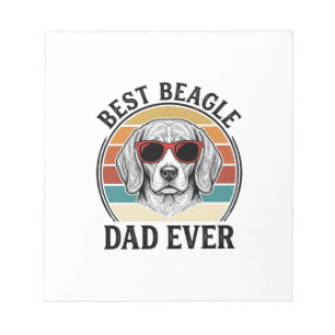 Bester Beagle-Vater überhaupt Vintage Beagle-Shirt Notizblock