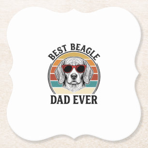 Bester Beagle-Vater überhaupt Vintage Beagle-Shirt Untersetzer